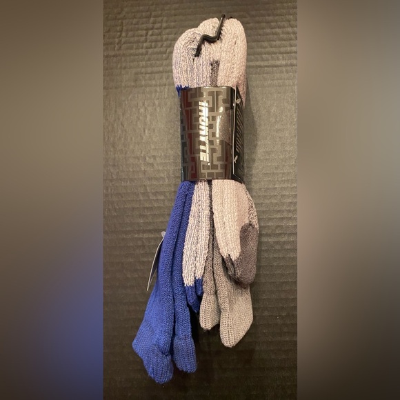 Hello Outdoors 2 Pair Full Cushion Crew Socks Blue/Gray Men’s 6-12 - Picture 6 of 6